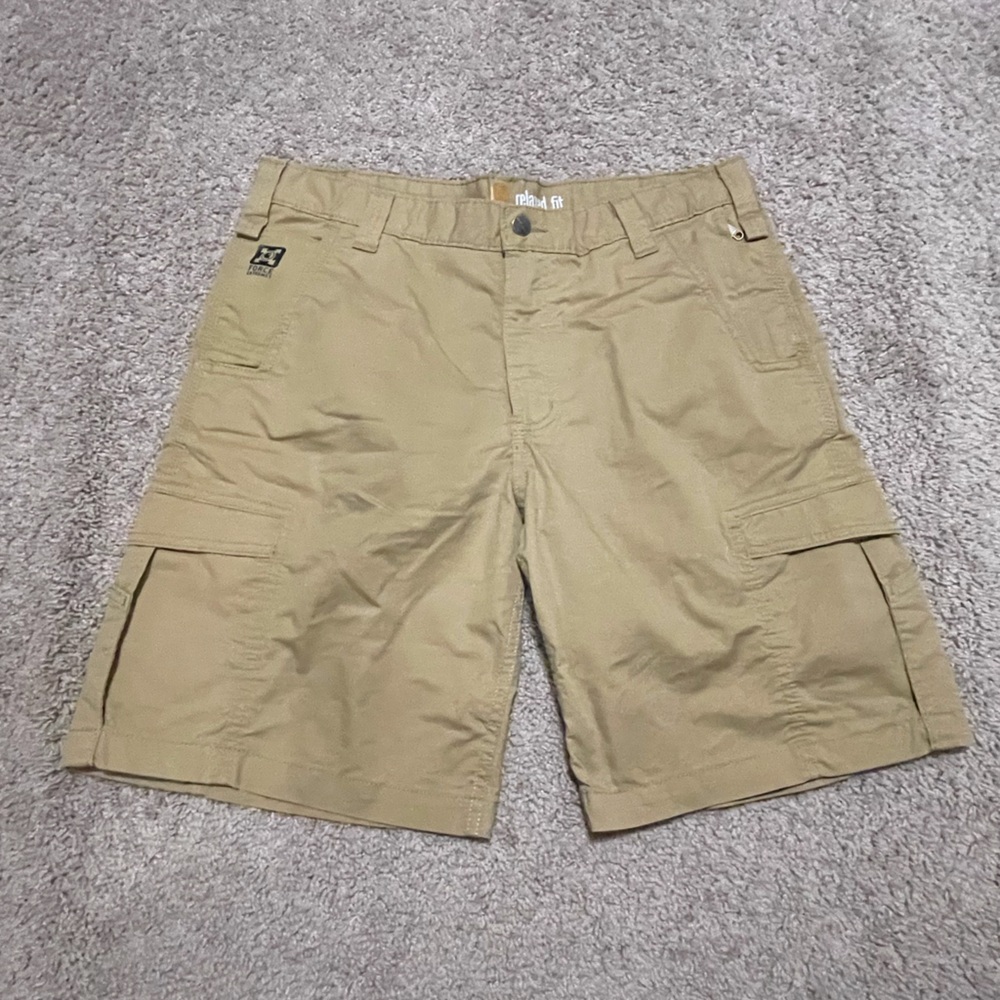 Carhartt Men's Khaki Light Tan Relaxed Fit Cargo Shorts